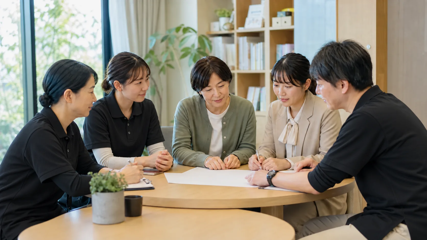 関係者と関わり方を相談する場面（イメージ）