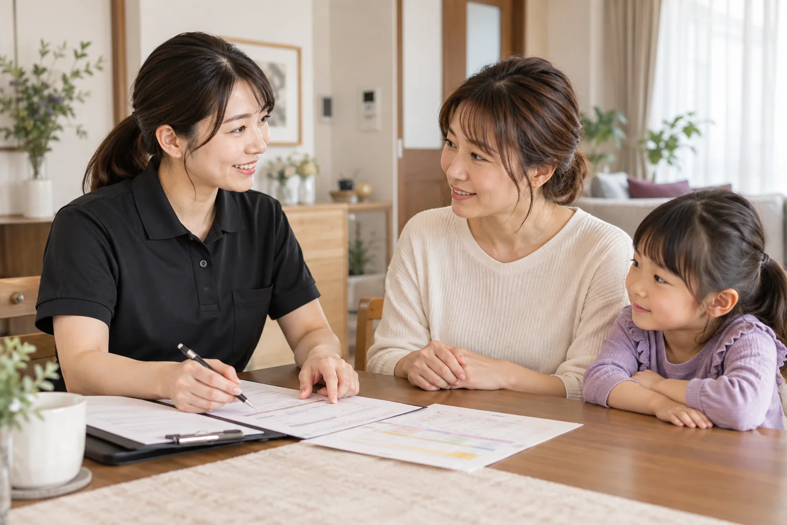 保護者が不在の訪問は、事前に相談